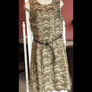 Michael Kors Safari Green & cream Dress